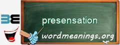 WordMeaning blackboard for presensation